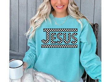 Jesus - Black Checkered Vans Style