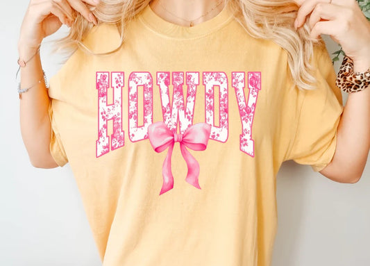 Foral Howdy w/ Bow - Full Color