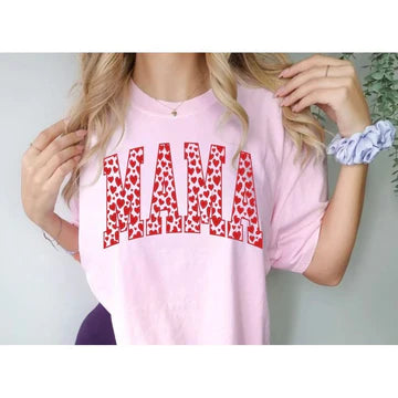 Mama w/ Hearts - Red Print