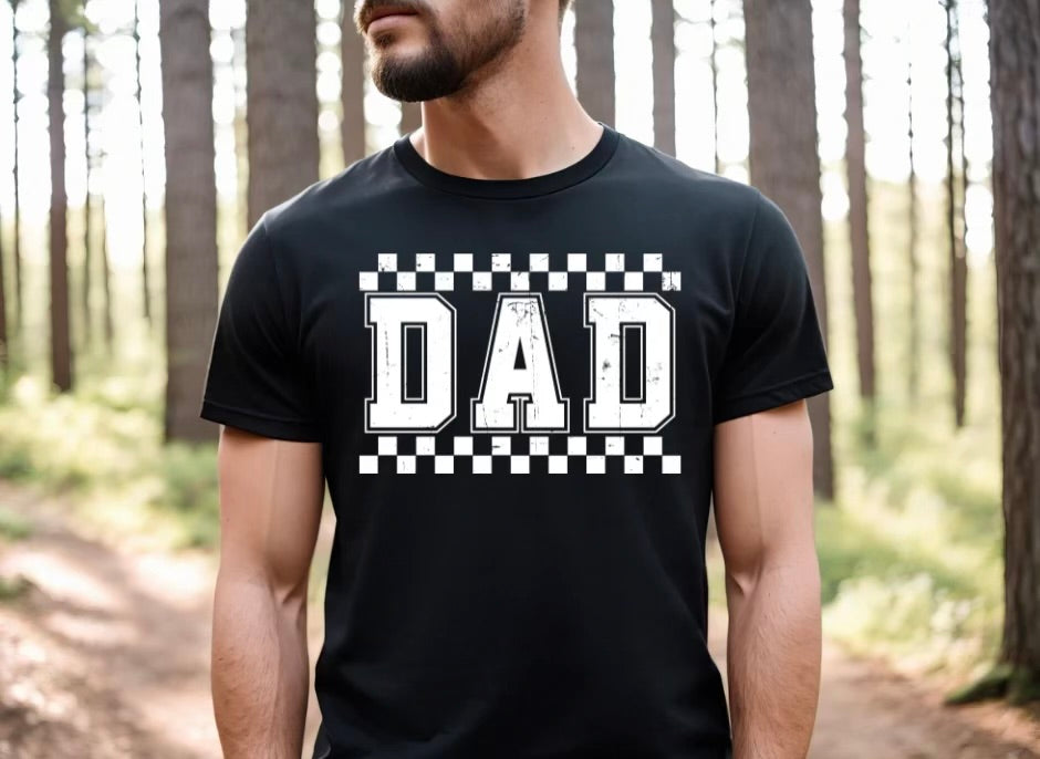 Dad Checkered - White Print