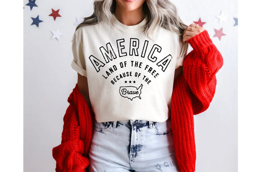 America Land of the Free (Black Print)