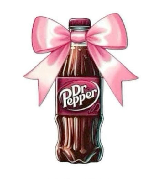 Dr Pepper Bottle w/ Pink Bow - Full Color