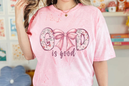 Foral God Is Good w/ Bow - Full Color