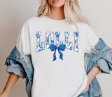 Floral Lolli w/ Bow - Navy Blue