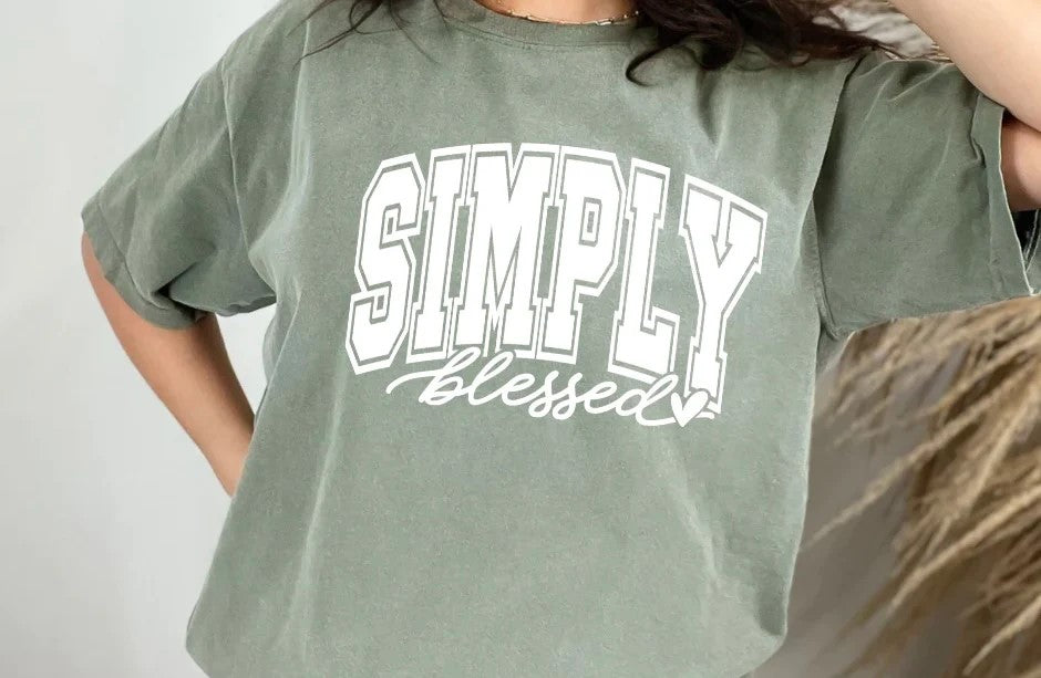 Simply Blessed (White Print)