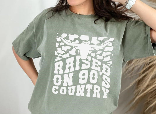 Raised On 90's Country (White print)