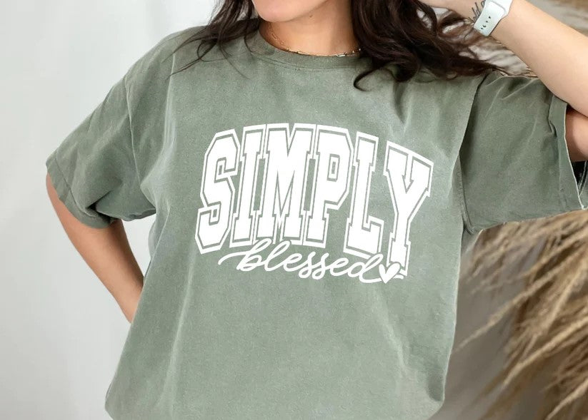 Simply Blessed (White print)