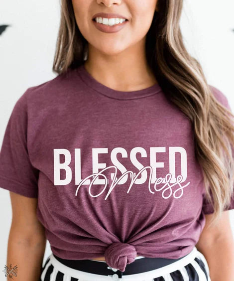 Blessed Mess (White Print)