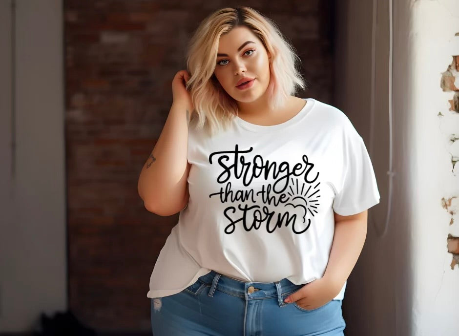 Stronger than the storm (black print)