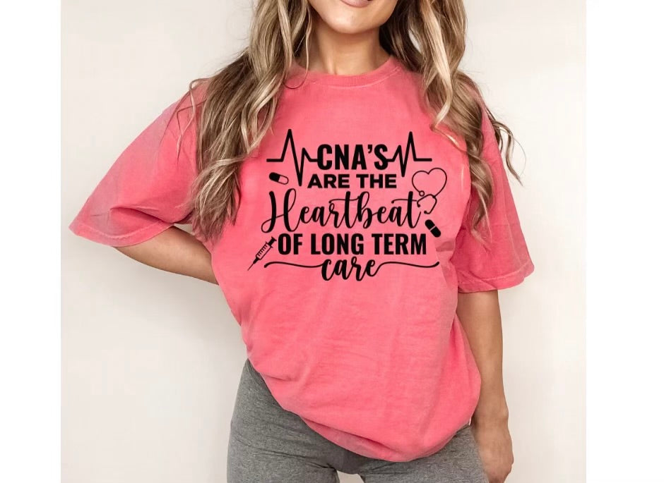 CNA's Are the Heartbeat (Black Print)