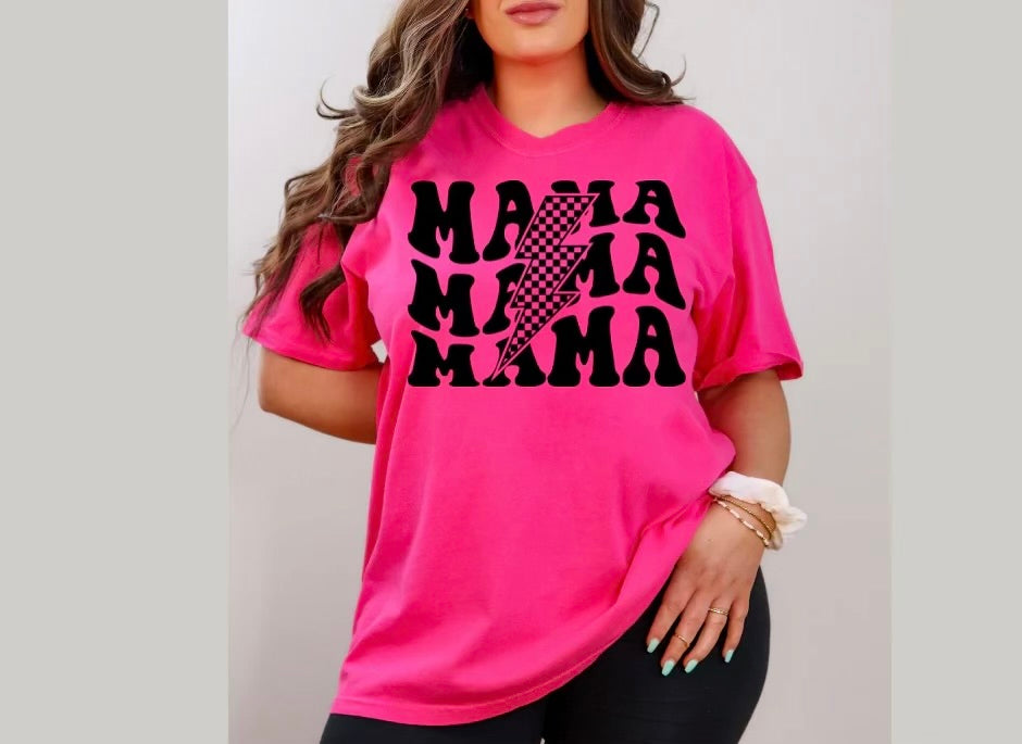 Mama w/ lightning bolt (black print)