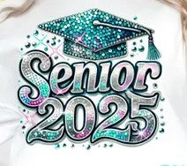 Faux Sequin Senior 2025 (Print in Mostly Silver) - Full Color