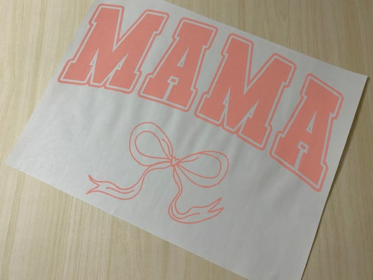 Mama w/ Bow (Pink Print)