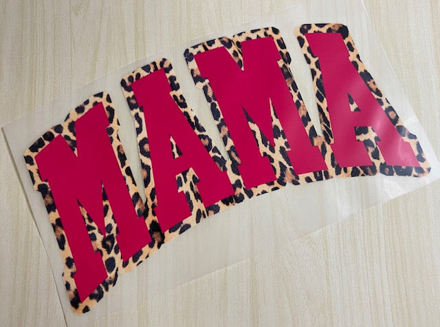 Mama w/ Cheetah (Full Color) (Deeper Pink)