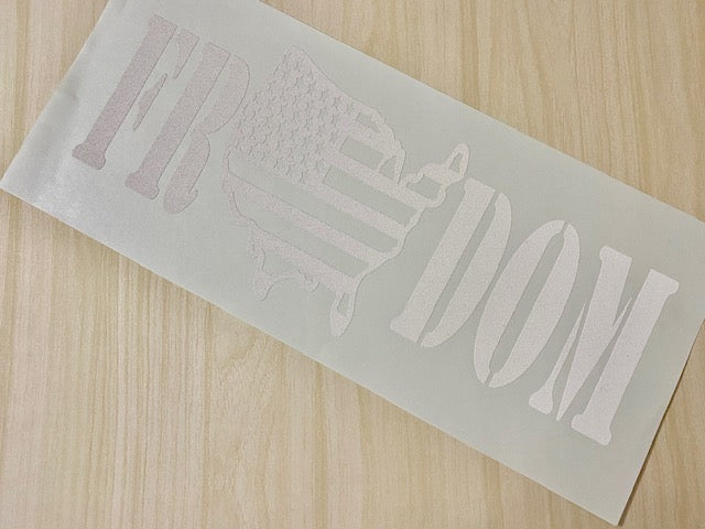 Freedom w/ Map (White Print)