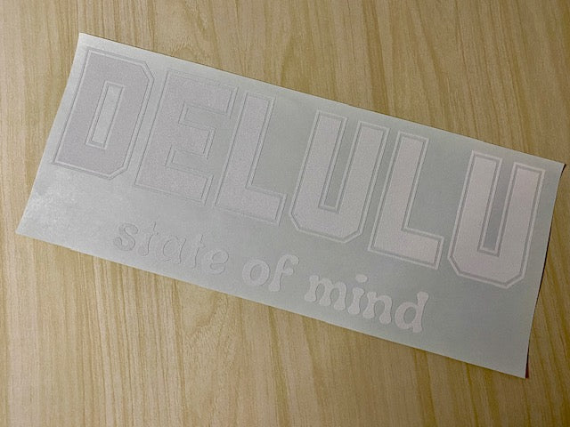 Delulu State of Mind (White Print)