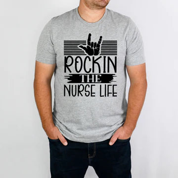 Rockin the Nurse Life (Black print)